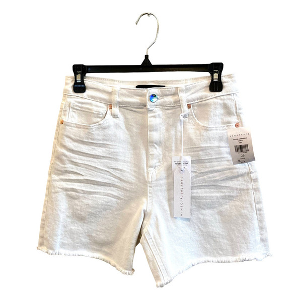 NWT Sanctuary Denim Sidewalk Jean Short Vintage White, size 26 - Picture 2 of 8